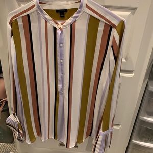 Ann Taylor Multicolor Striped Blouse